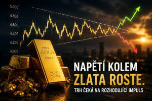 Napětí kolem zlata roste. Trh čeká na rozhodující impuls